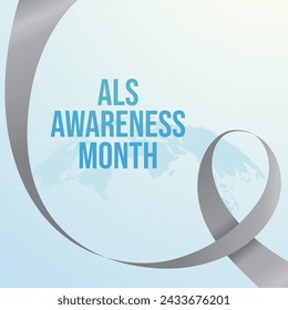 ALS Awareness Month design template good for celebration usage. ALS vector image. flat design ribbon. eps 10.