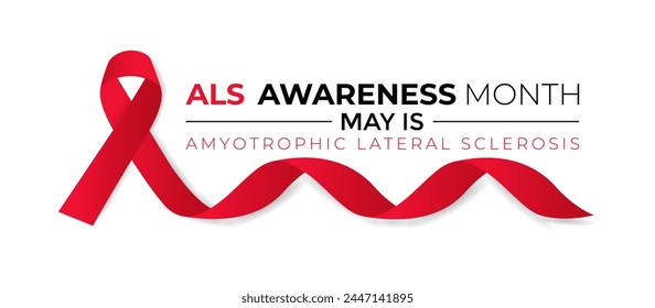 ALS awareness month is observed each year in may. It's raise awareness of the disease, share stories from people living with ALS .Banner poster, flyer and background design.
