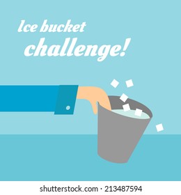 ALS ice bucket challenge concept vector