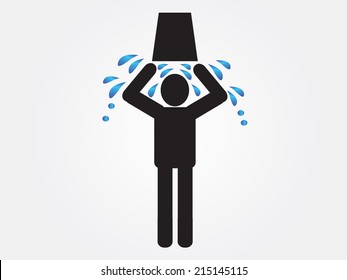 ALS Ice Bucket Challenge concept Vector   