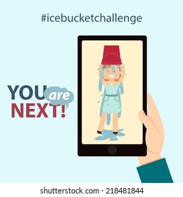 als ice bucket challenge vector eps 10 concept for your design
