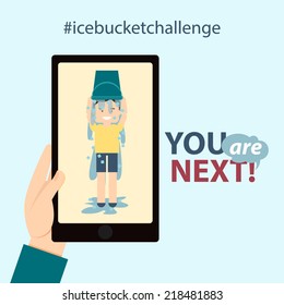 als ice bucket challenge vector illustration for your design 