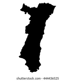 Alsace black map on white background vector