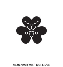 Alstroemeria black vector concept icon. Alstroemeria flat illustration, sign