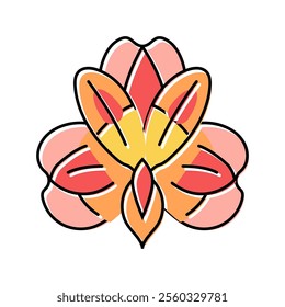 alstroemeria blossom spring color icon vector. alstroemeria blossom spring sign. isolated symbol illustration