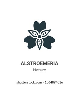 Alstroemeria vector icon on white background. Flat vector alstroemeria icon symbol sign from modern nature collection for mobile concept and web apps design.