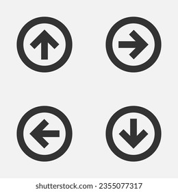 Alt circle down up left right arrow icon vector