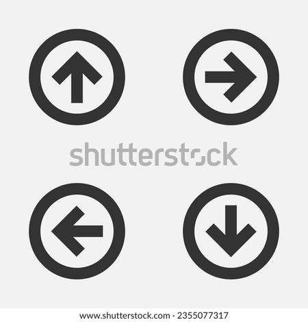 Alt circle down up left right arrow icon vector