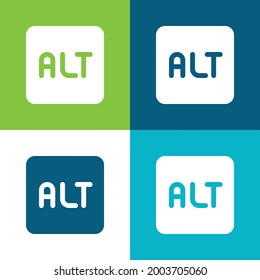 Alt Flat four color minimal icon set