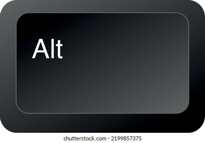 Alt Key, Button Vector Image