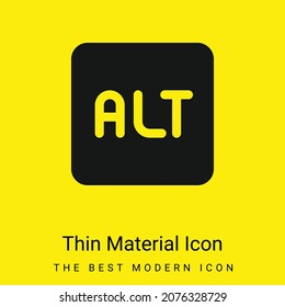 Alt minimal bright yellow material icon