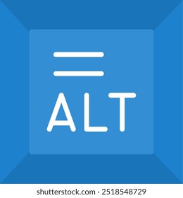 Alt Text Flat Vector Icon Design