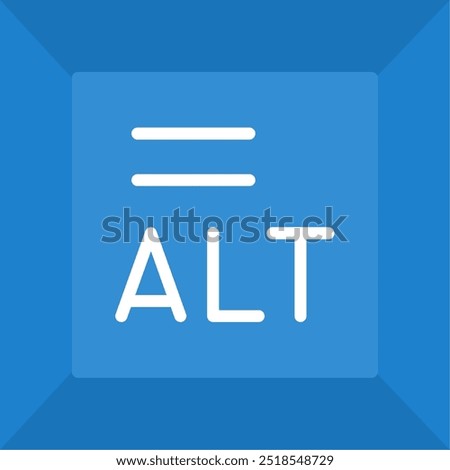 Alt Text Flat Vector Icon Design