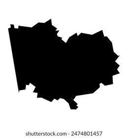 Altai Krai map, administrative division of Russia. Vector illustration.