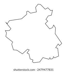 Altai Republic map, administrative division of Russia. Vector illustration.