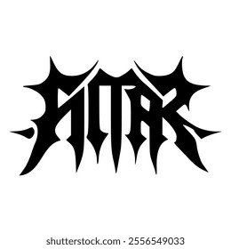 altar black metal fashion sticker t shirt music vector illustration template design