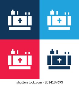 Altar blue and red four color minimal icon set