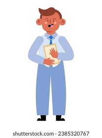 altar boy with bible vector isolated