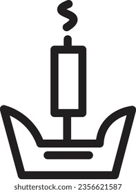 Altar Candle Celebration Outline Icon