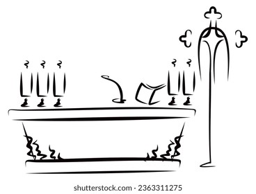 Altar in the Christian religion shown in the sketch