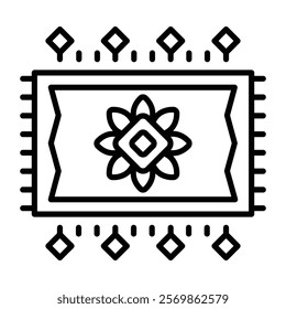 Altar cloth icon in linear style 