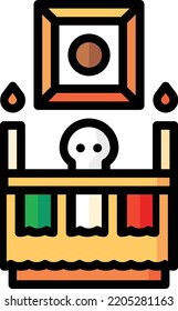 altar of the death isolated design element stock illustration. Vector on a white background
