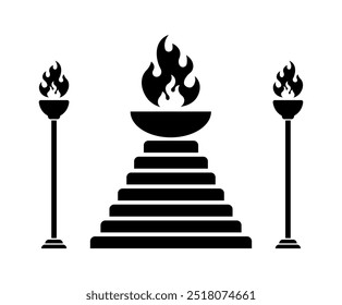 The altar icon. Silhouette style. Vector icon.