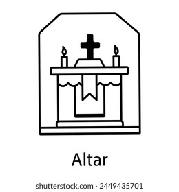 Altar line icon is up for premium use