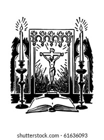 Altar - Retro Clip Art