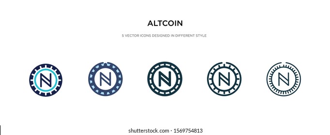 altcoin icon in different style vector illustration. two colored and black altcoin vector icons designed in filled, outline, line and stroke style can be used for web, mobile, ui