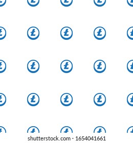 Altcoin icon pattern seamless isolated on white background. Editable filled Altcoin icon. Altcoin icon pattern for web and mobile.