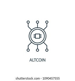 Altcoin Line icon. Simple element illustration. Altcoin symbol design from Cryptocurrency collection. Can be used in web and mobile.
