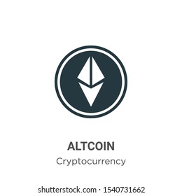 Altcoin vector icon on white background. Flat vector altcoin icon symbol sign from modern cryptocurrency collection for mobile concept and web apps design.