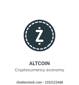 Altcoin vector icon on white background. Flat vector altcoin icon symbol sign from modern blockchain collection for mobile concept and web apps design.