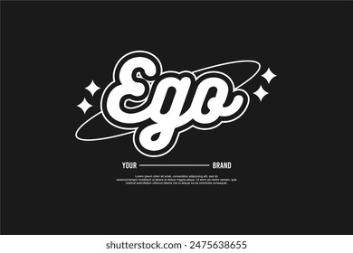 alter ego typography streetwear urban fashion template for printing