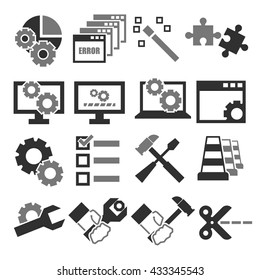 alter, modify, fix icon set