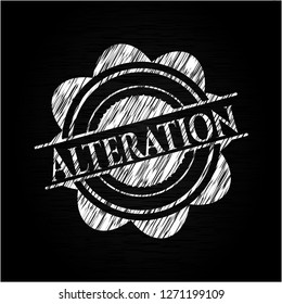 Alteration chalkboard emblem