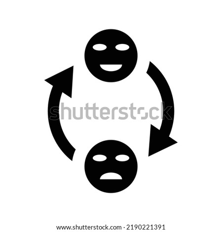 Alteration, change icon. Black vector graphics.
