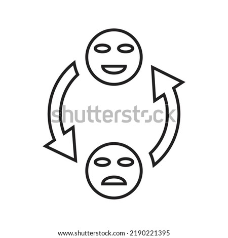 Alteration, change line icon. Outline vector.