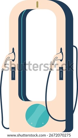 Alterative electric vehicle charger vector illustration
