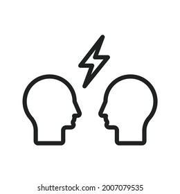 Altercation icon vector image. Can also be used for HR. Suitable for mobile apps, web apps and print media.