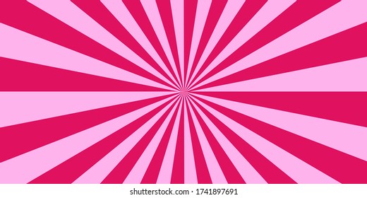 Alternate dark pink and light pink background The lines of the line glow like the sun burst.