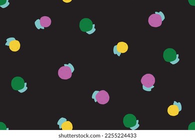 ALTERNATE SPOT DOTS KITSCH RETRO SEAMLESS PATTERN VECTOR