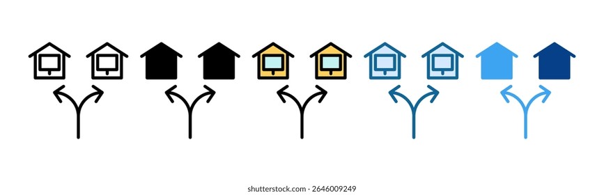 Ícone Alternativo do Espaço de Trabalho Definir Coleção de Vários Estilos