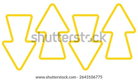 Alternating arrows icon. Up and down arrows arranged in sequence, representing sorting, comparison, synchronization, or bidirectional data movement.