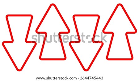 Alternating arrows icon. Up and down arrows arranged in sequence, representing sorting, comparison, synchronization, or bidirectional data movement.