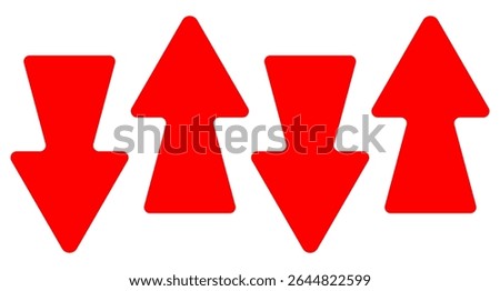 Alternating arrows icon. Up and down arrows arranged in sequence, representing sorting, comparison, synchronization, or bidirectional data movement.