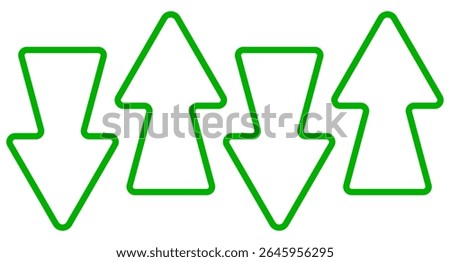 Alternating arrows icon. Up and down arrows arranged in sequence, representing sorting, comparison, synchronization, or bidirectional data movement.