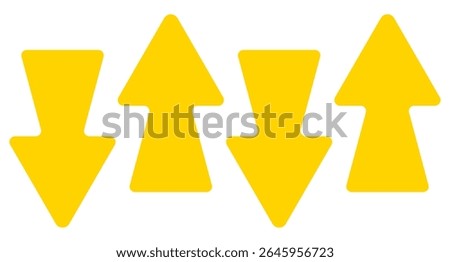 Alternating arrows icon. Up and down arrows arranged in sequence, representing sorting, comparison, synchronization, or bidirectional data movement.