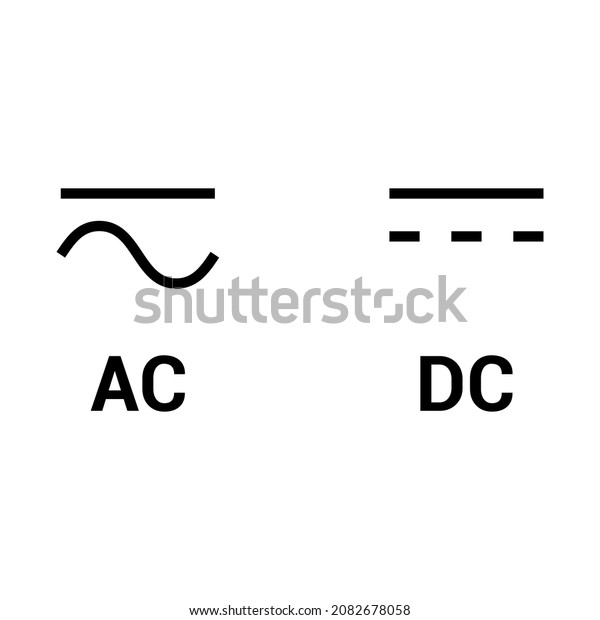 Alternating Direct Current Symbol Stock Vector (Royalty Free) 2082678058